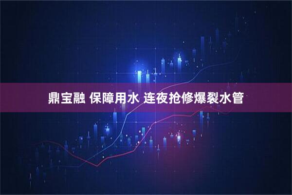 鼎宝融 保障用水 连夜抢修爆裂水管