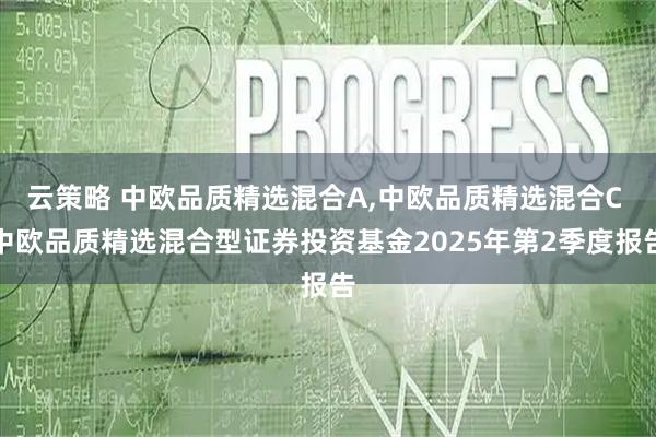 云策略 中欧品质精选混合A,中欧品质精选混合C 中欧品质精选混合型证券投资基金2025年第2季度报告